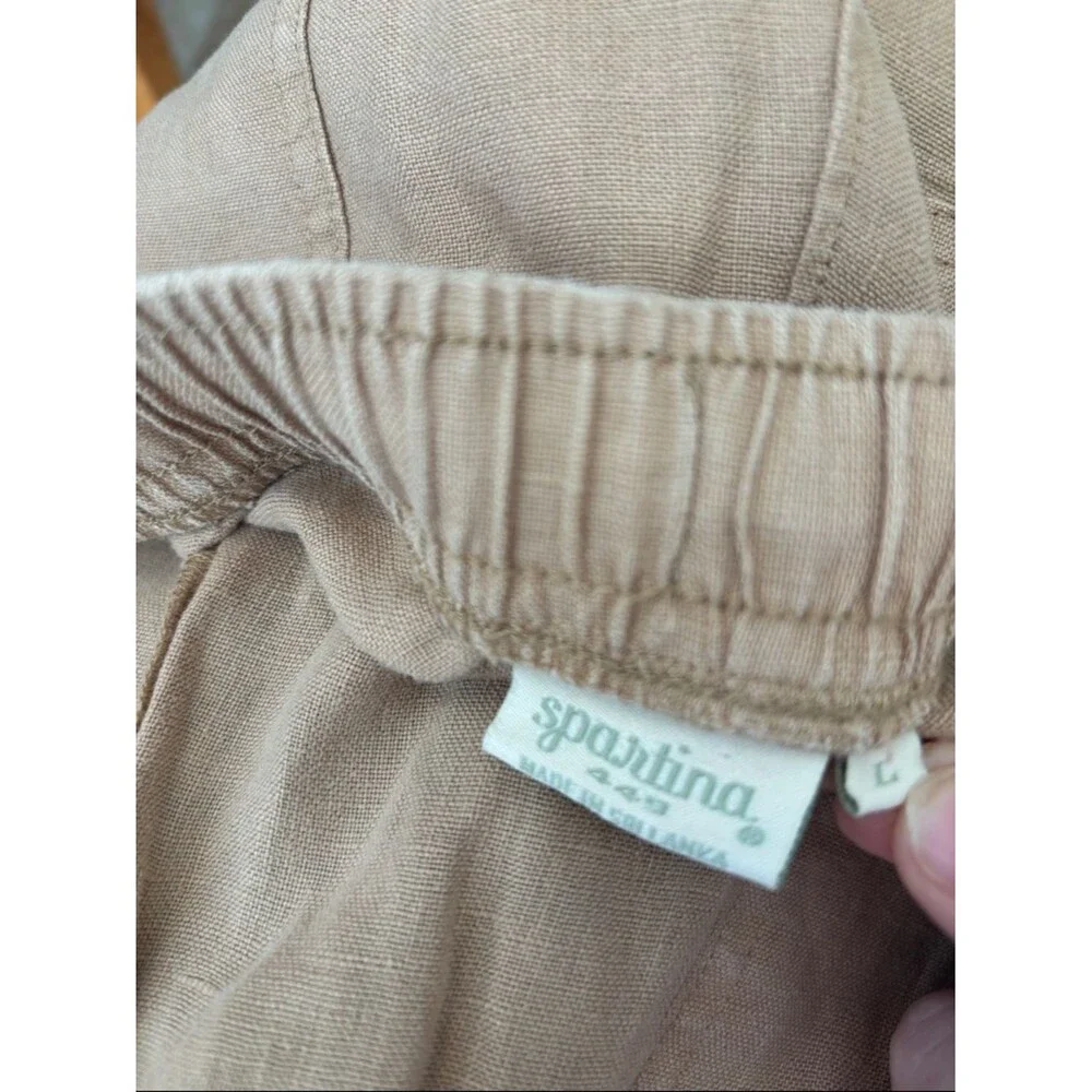 Spartina 449 khaki Linen Drawstring Shorts size large